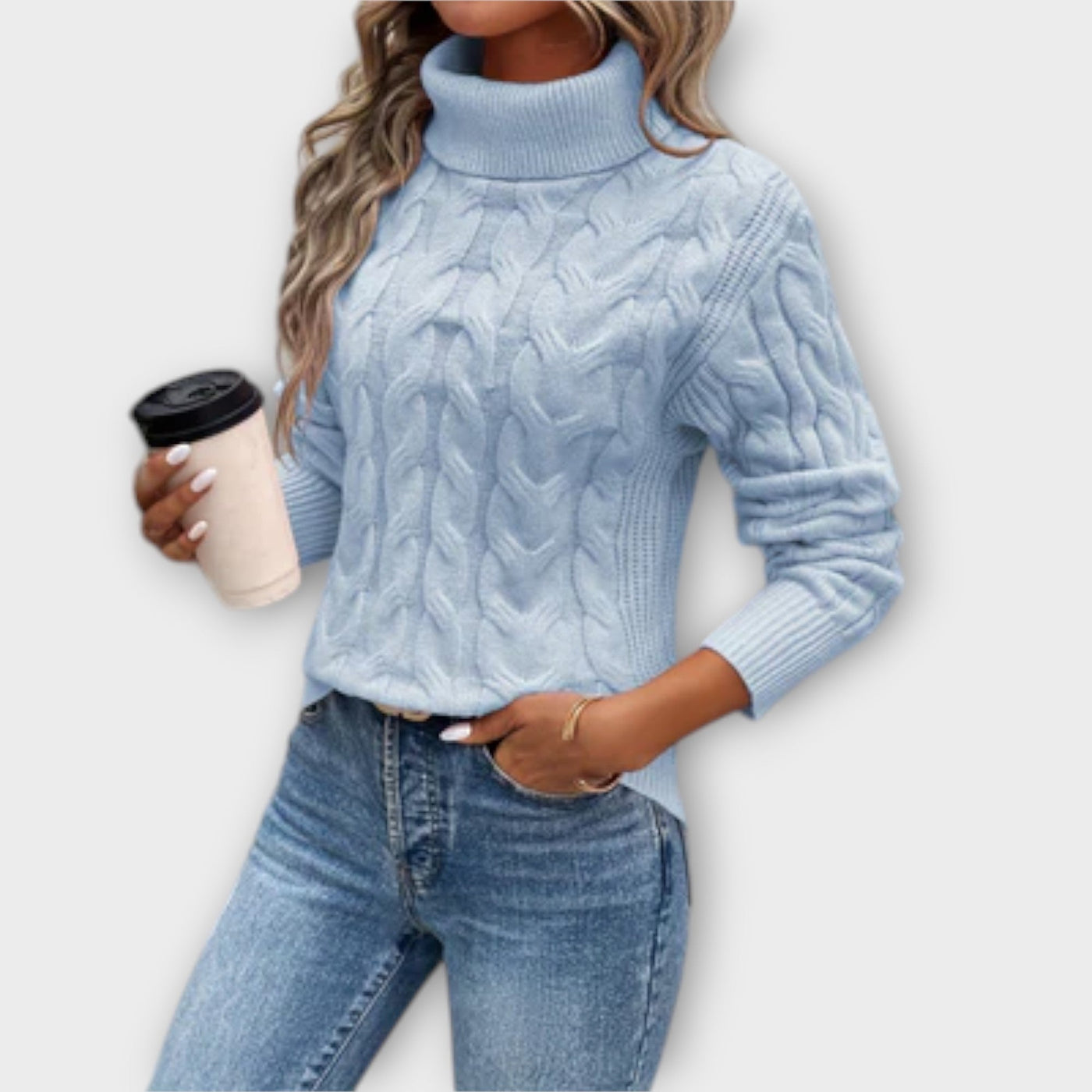 Amelia – Eleganter Pullover mit Stehkragen