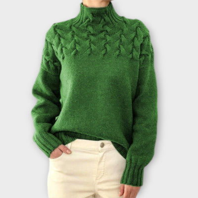 Eva - Damenpullover mit Zopfmuster