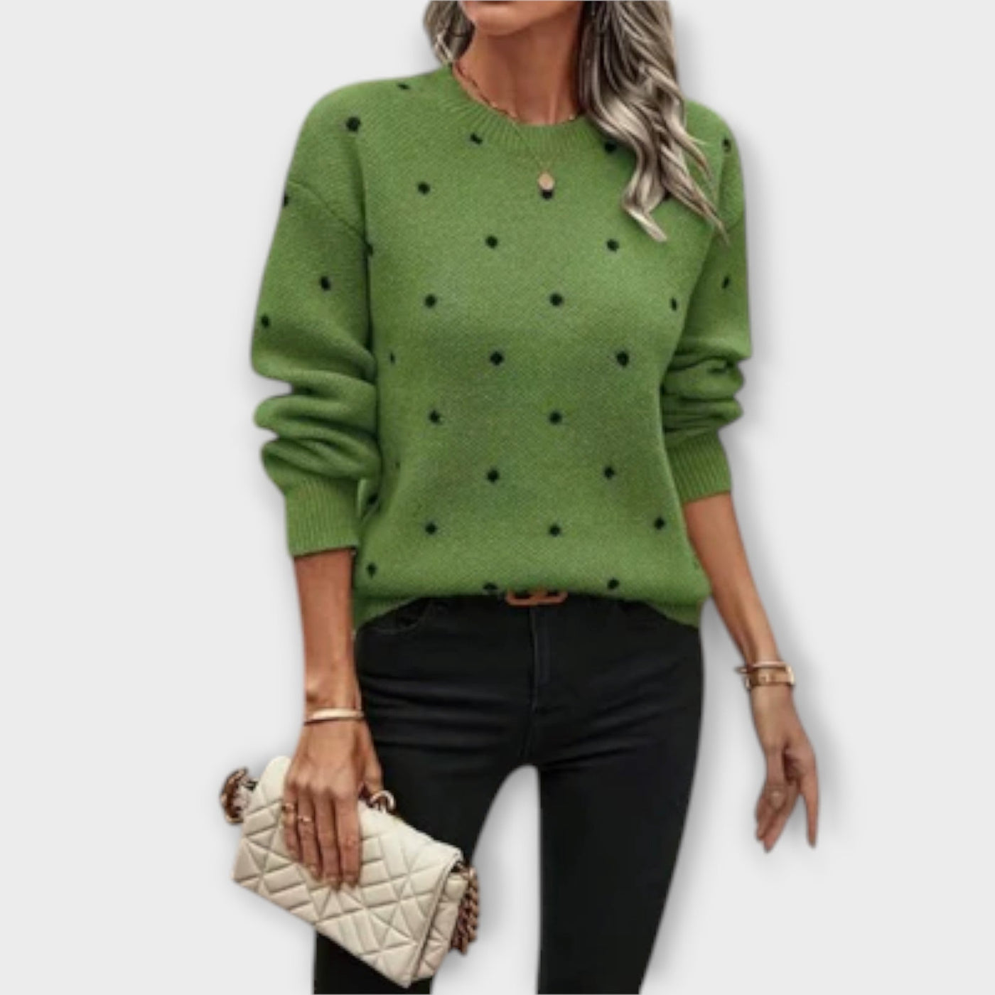 Ava – Lässiger Langarm-Pullover mit Punkten