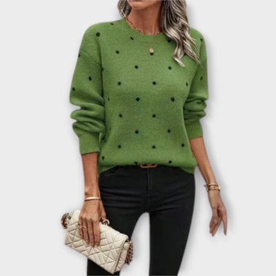 Ava – Lässiger Langarm-Pullover mit Punkten