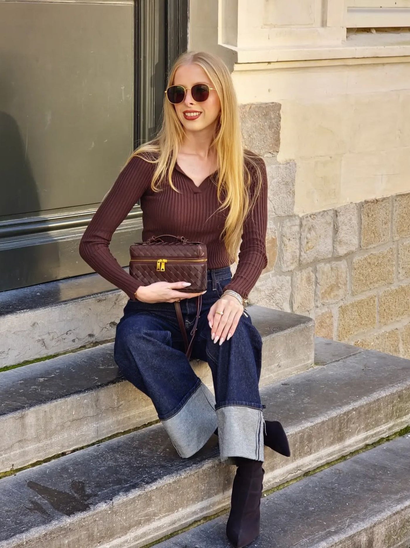 Juliette | Strukturierte Glänzende Woven Tasche
