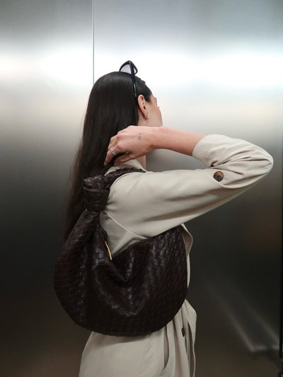Giselle | Mittlere Schultertasche Geflochten mit Knoten