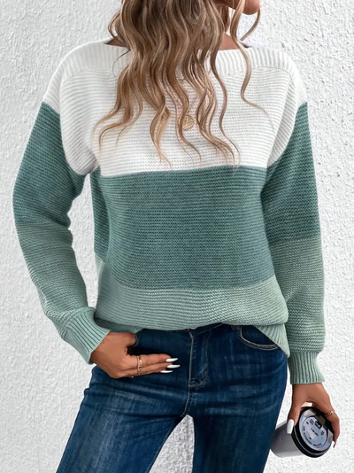 Calista - Eleganter Pullover mit langen Ärmeln und fallenden Schultern