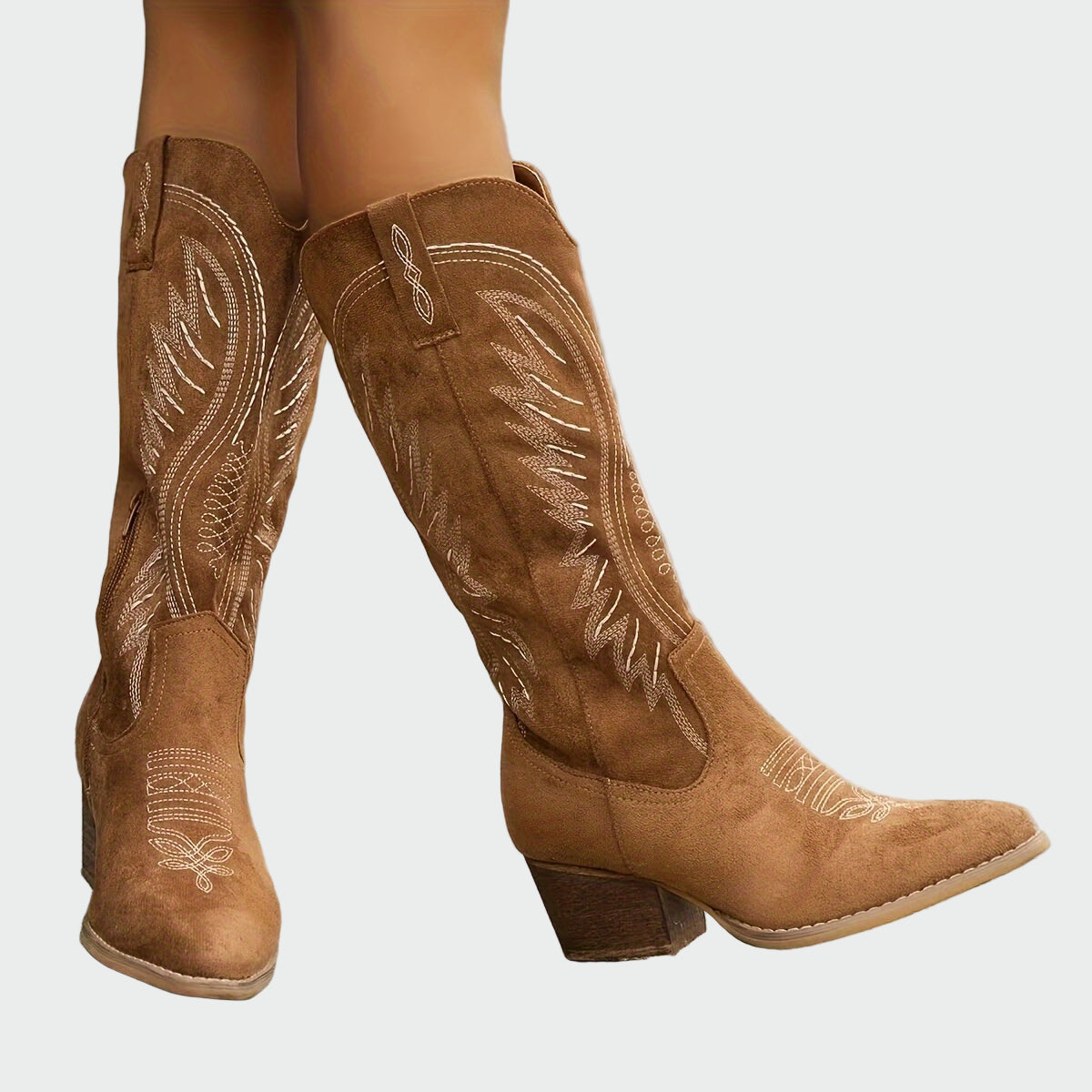 Modische bestickte Westernstiefel