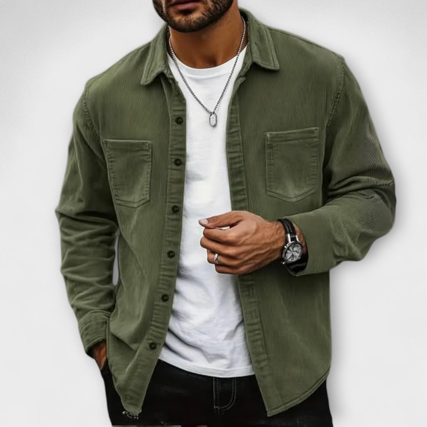Cardigan aus Rippvelours