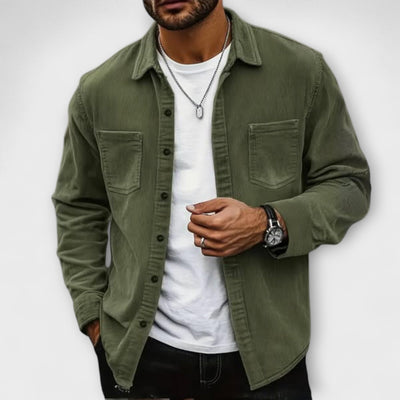 Cardigan aus Rippvelours
