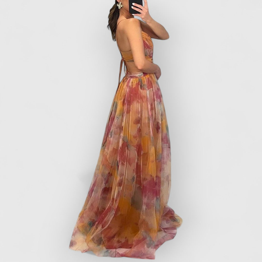 Verity - Langes Kleid mit Blumenmuster