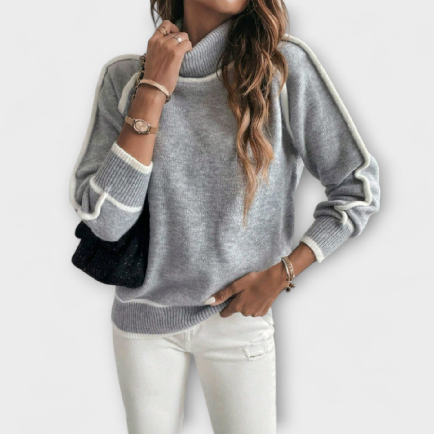 Aurora - Lässiger Pullover mit Stehkragen