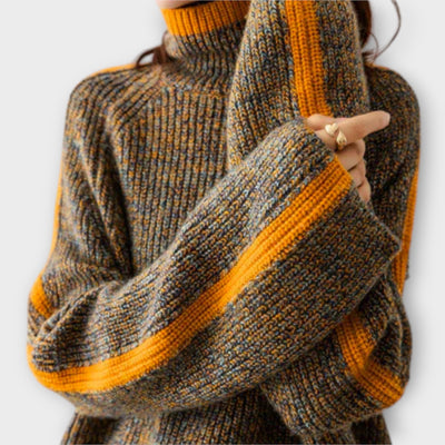 Breseis - Vintage Pullover mit Stehkragen