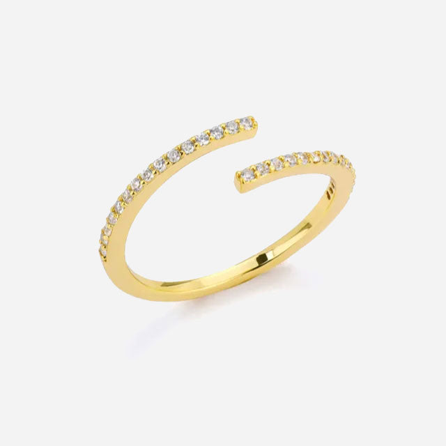 Eliandrea | Klassischer Ring aus 18K Zirkonia-Gold