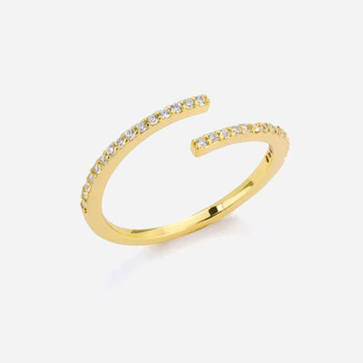 Eliandrea | Klassischer Ring aus 18K Zirkonia-Gold