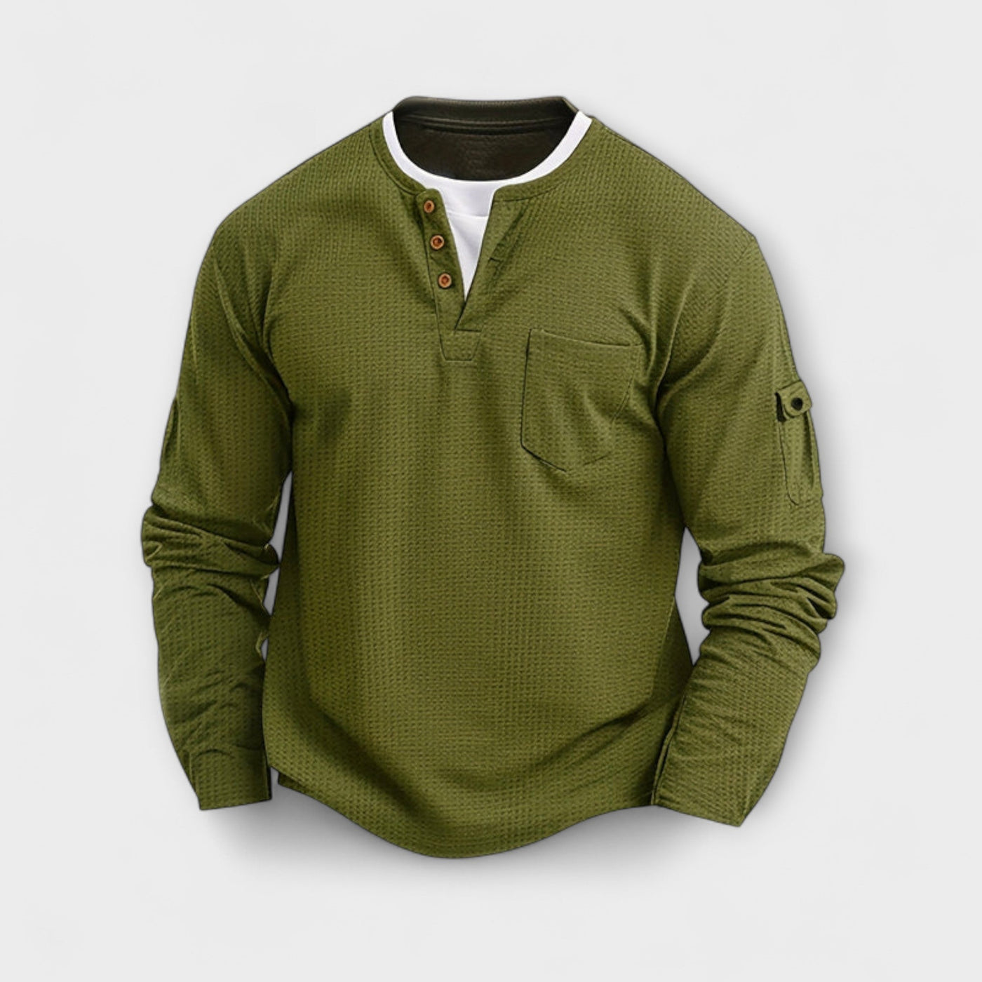 Leichtes Polo mit langen Ärmeln