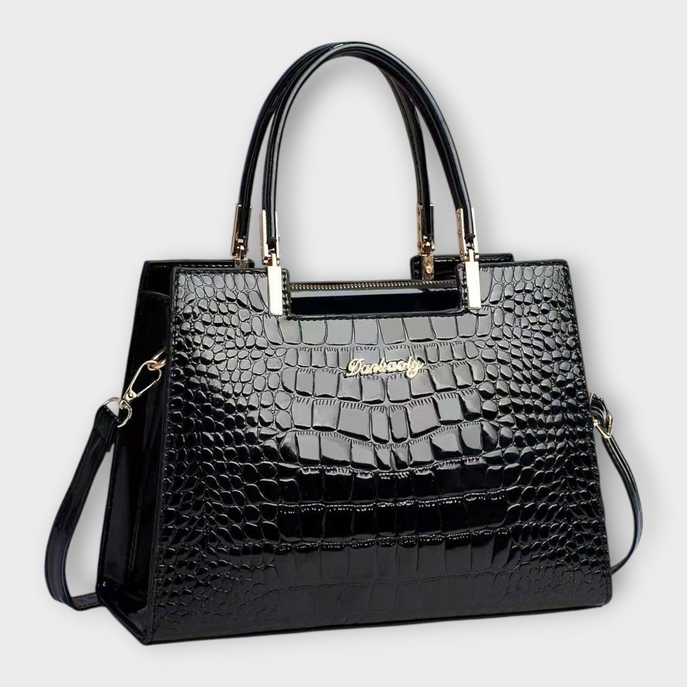 Gianna Boutique - Handtasche mit glänzendem Krokodil-Muster
