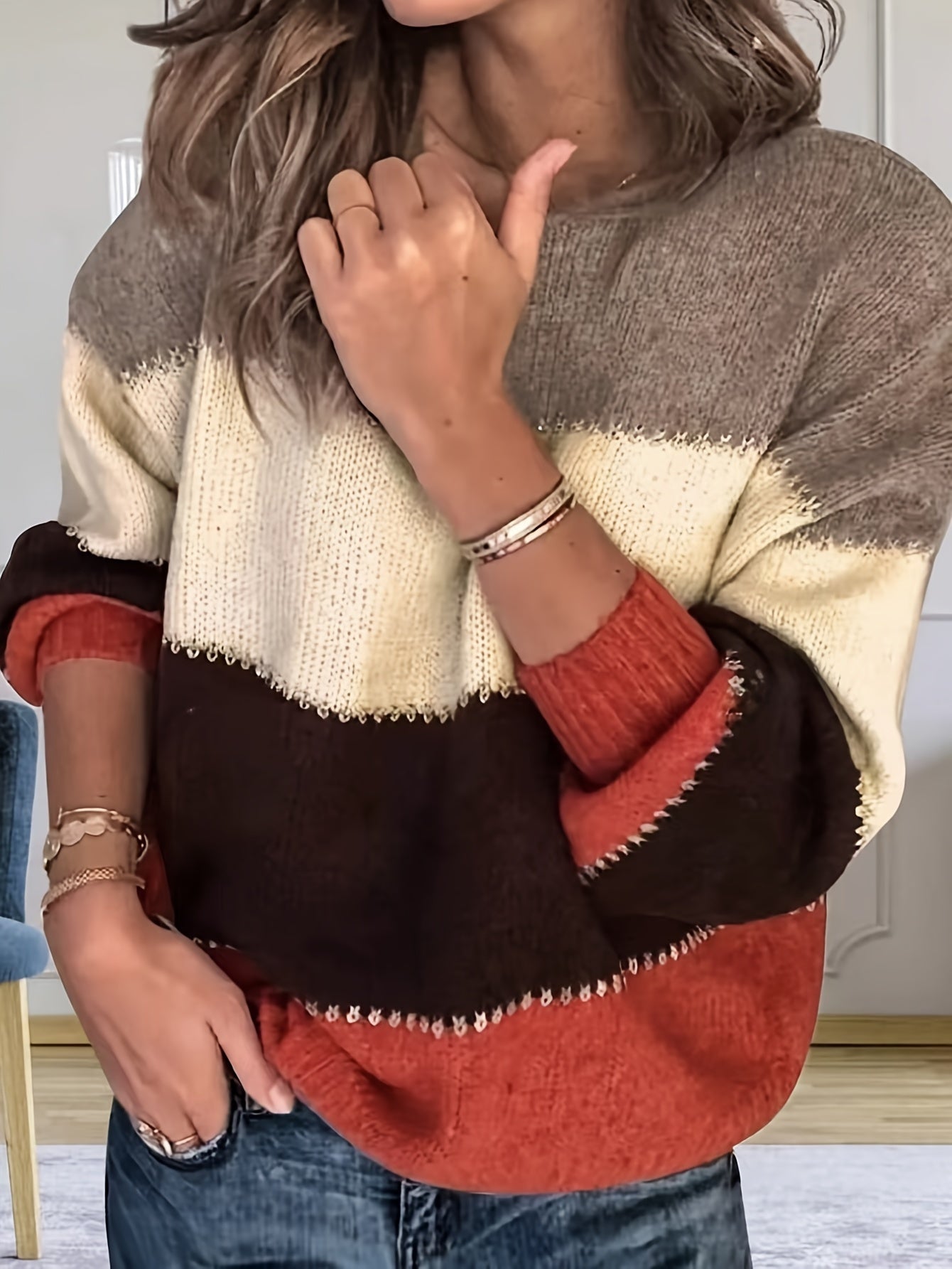 Livia - Farbblock Pullover