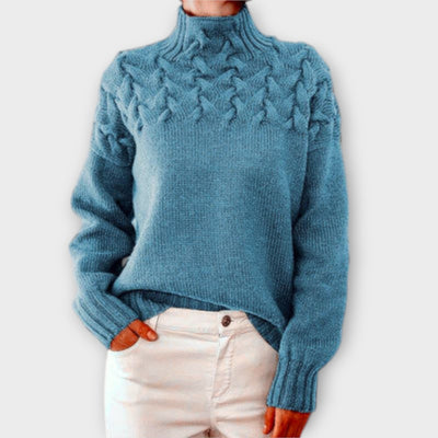 Eva - Damenpullover mit Zopfmuster