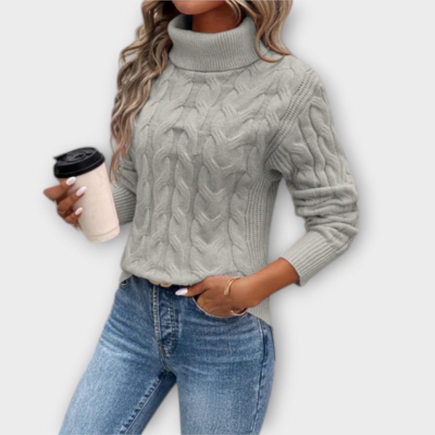 Amelia – Eleganter Pullover mit Stehkragen