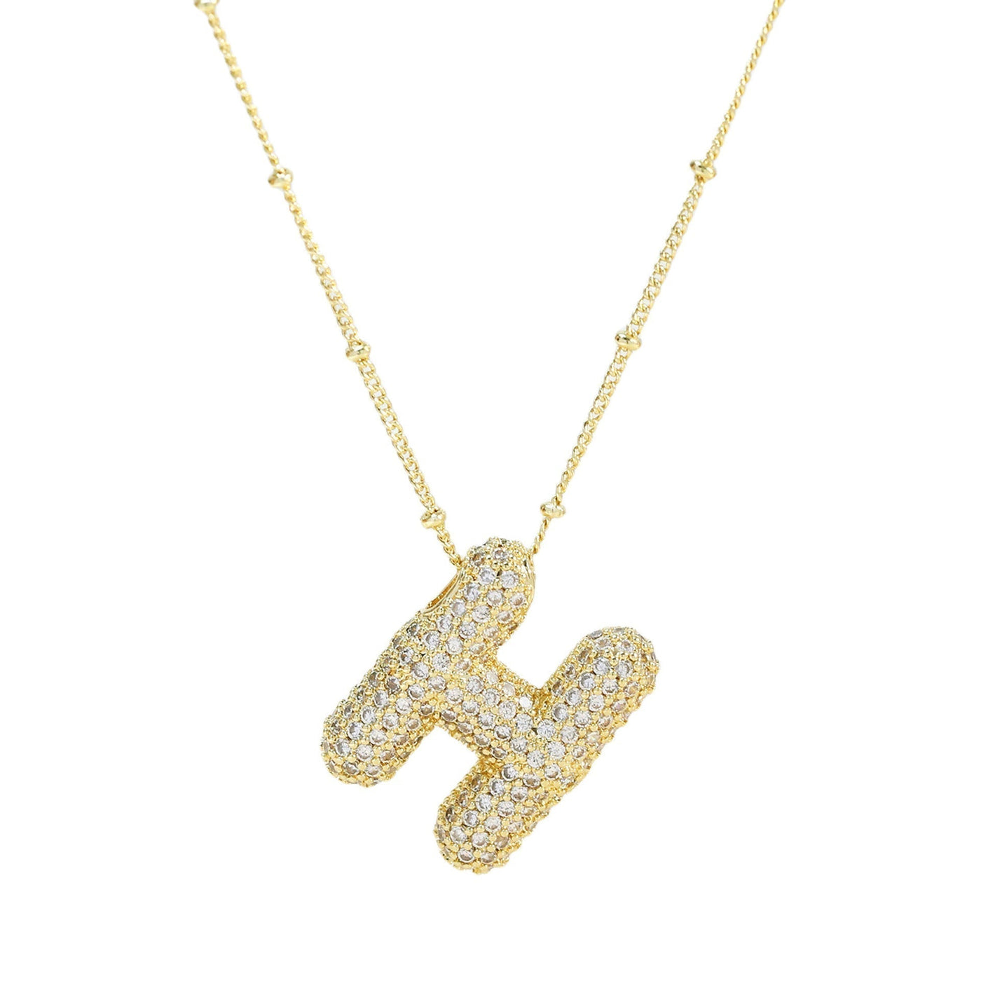 Savannah | Halskette mit Buchstaben in Diamantblase