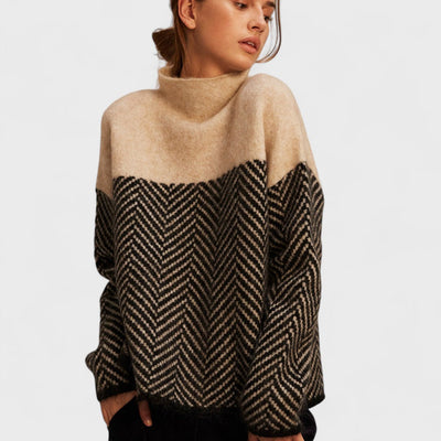 Malene - Hochgeschnittener Pullover aus Baumwolle