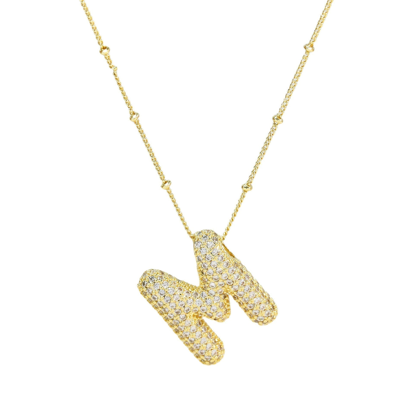 Savannah | Halskette mit Buchstaben in Diamantblase