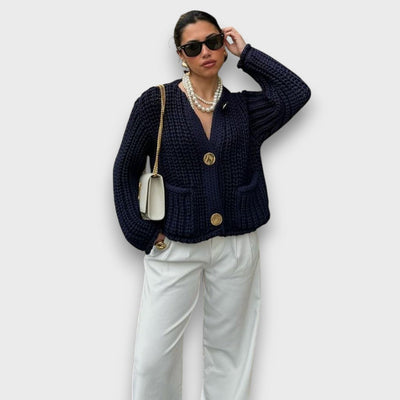 Moretta – Kurzer Cardigan aus grober Strick