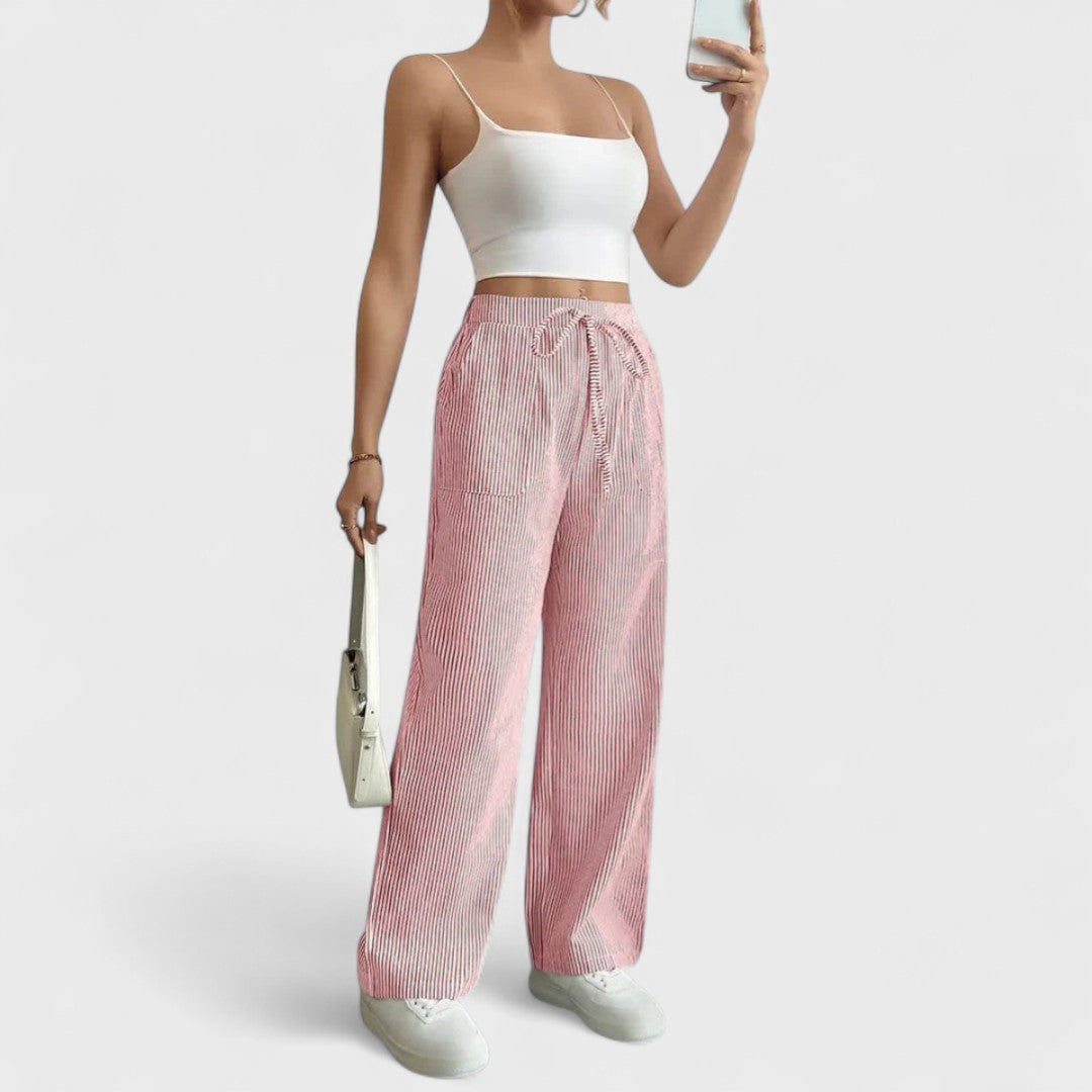 Dominique - Bequeme, weite Hosen mit eleganten Details