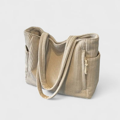 Tilda – Rippstrick-Tote-Bag mit Kordelzug