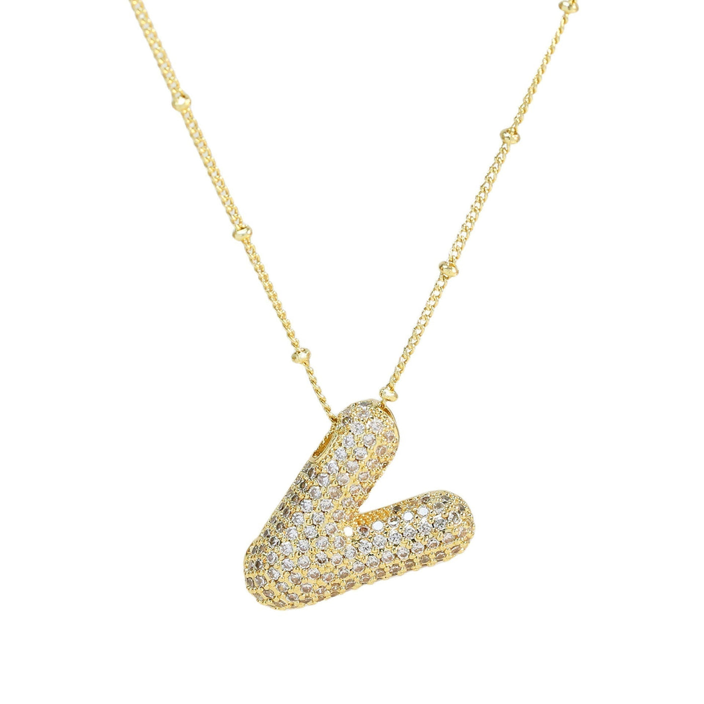 Savannah | Halskette mit Buchstaben in Diamantblase