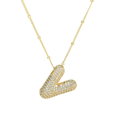 Savannah | Halskette mit Buchstaben in Diamantblase