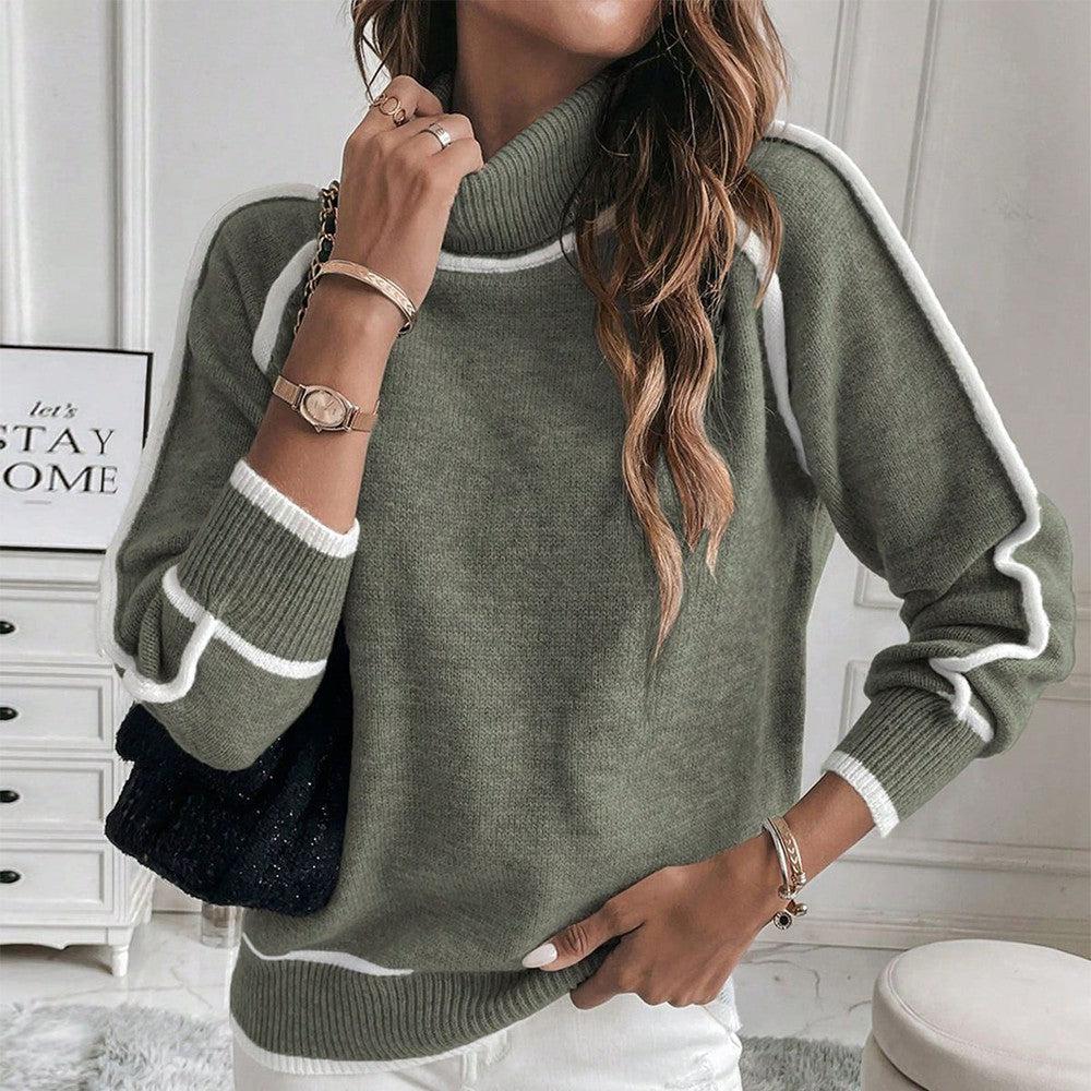 Avalon - Pullover aus Olivgrünem Baumwollstoff