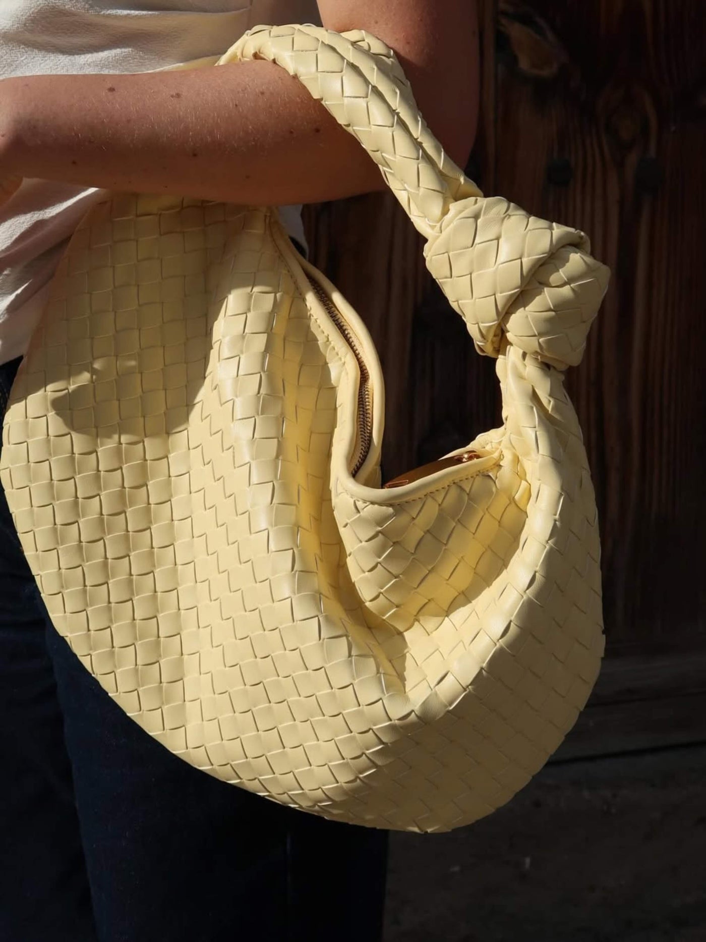 Giselle | Mittlere Schultertasche Geflochten mit Knoten
