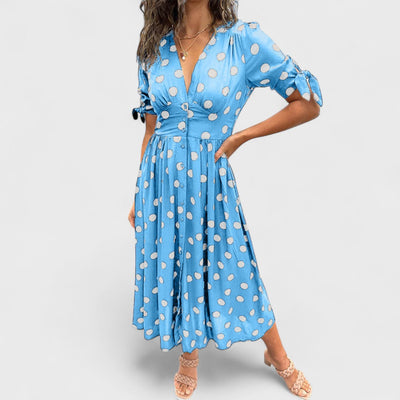 Monique - Elegantes gepunktetes Kleid