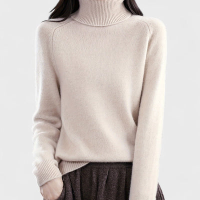 Sapphire - Pullover mit hohem Kragen in Uni