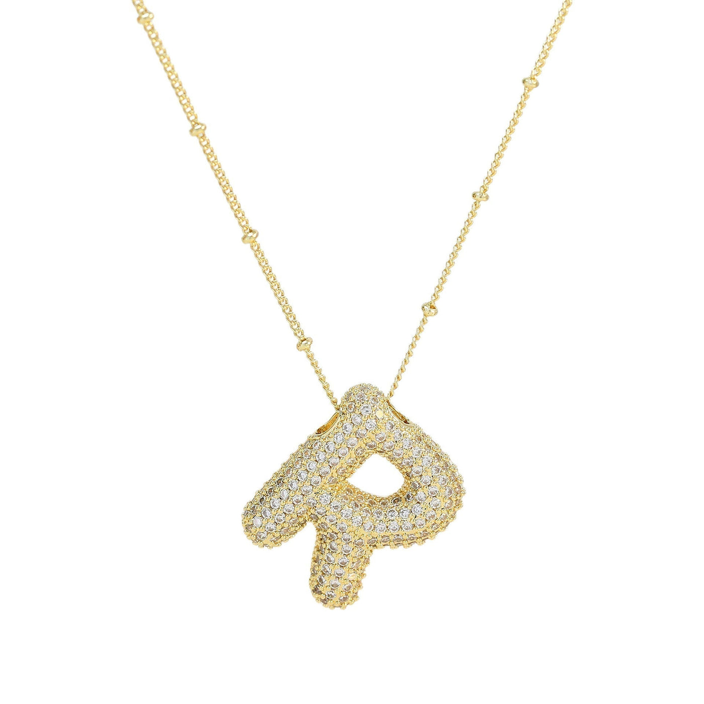 Savannah | Halskette mit Buchstaben in Diamantblase