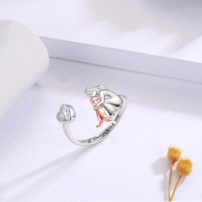 Elisa - Ring mit Hundesymbol (Rosa)