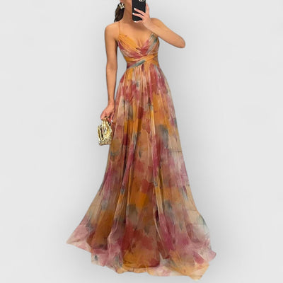 Verity - Langes Kleid mit Blumenmuster