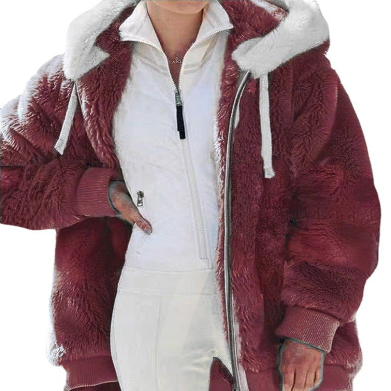 Isabella™ Damen Winterjacke mit Kapuze und Reißverschluss