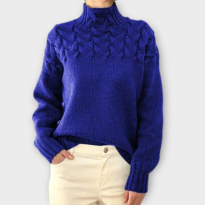 Eva - Damenpullover mit Zopfmuster