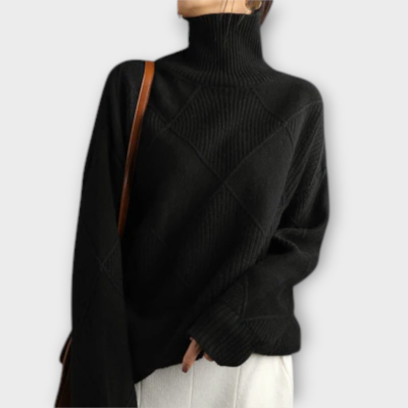 Melanie - Bequemer Pullover mit Stehkragen