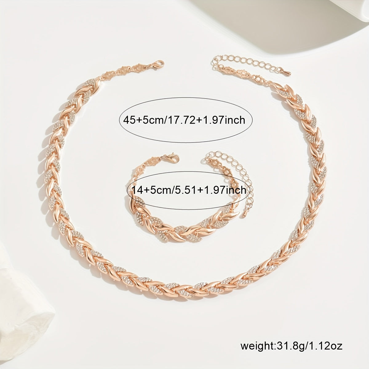 Olivia - Elegantes Glasfischschwanz-Set mit Strass