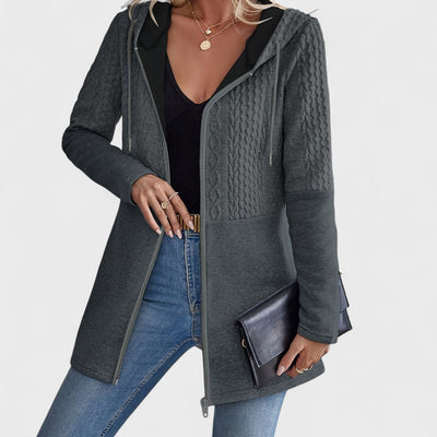 Valentino - Eleganter grauer Cardigan mit Kapuze für Damen