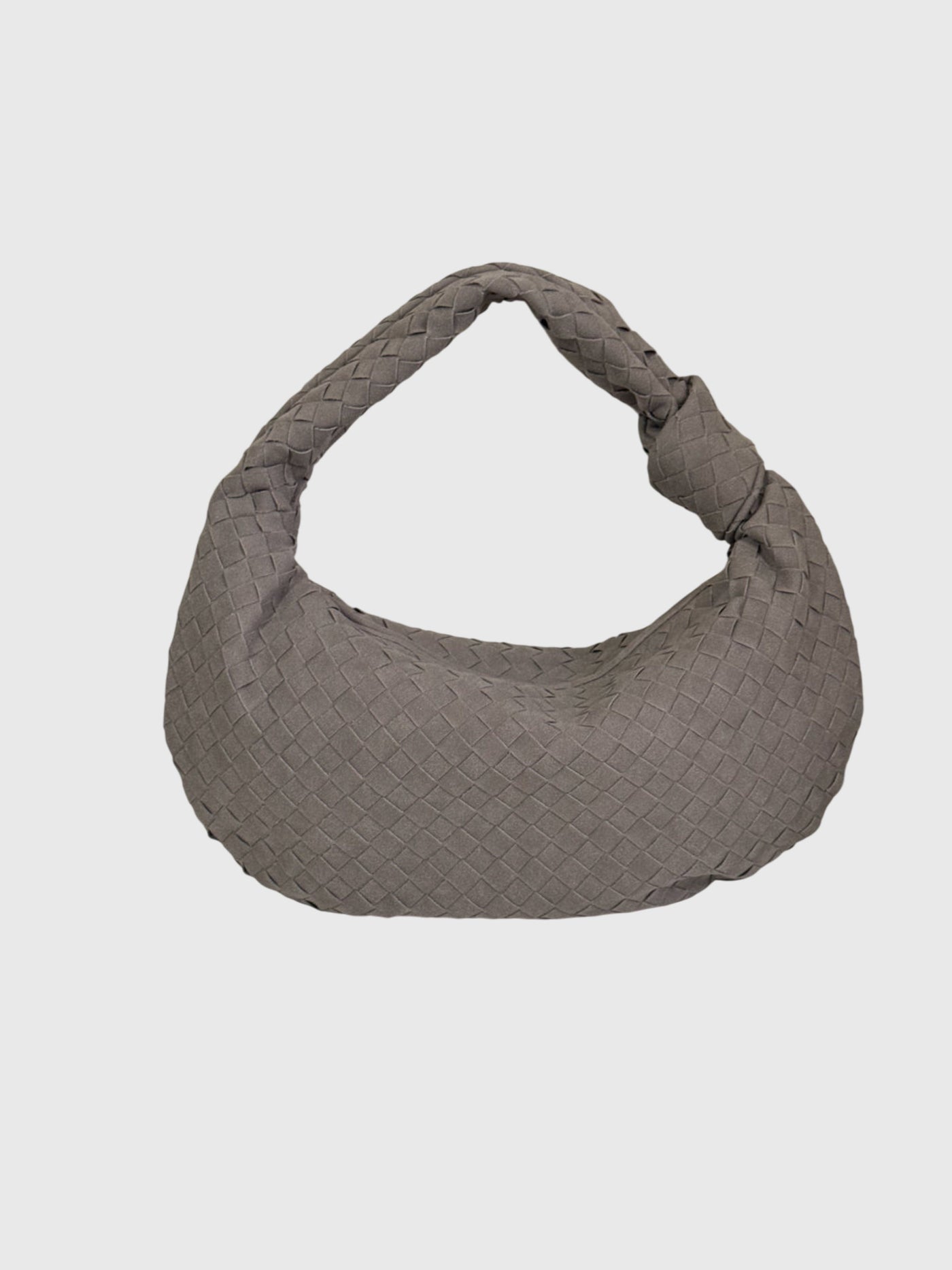 Celeste | Medium Suede Woven Bag with Knot