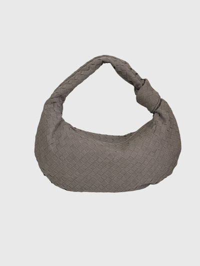 Celeste | Medium Suede Woven Bag with Knot