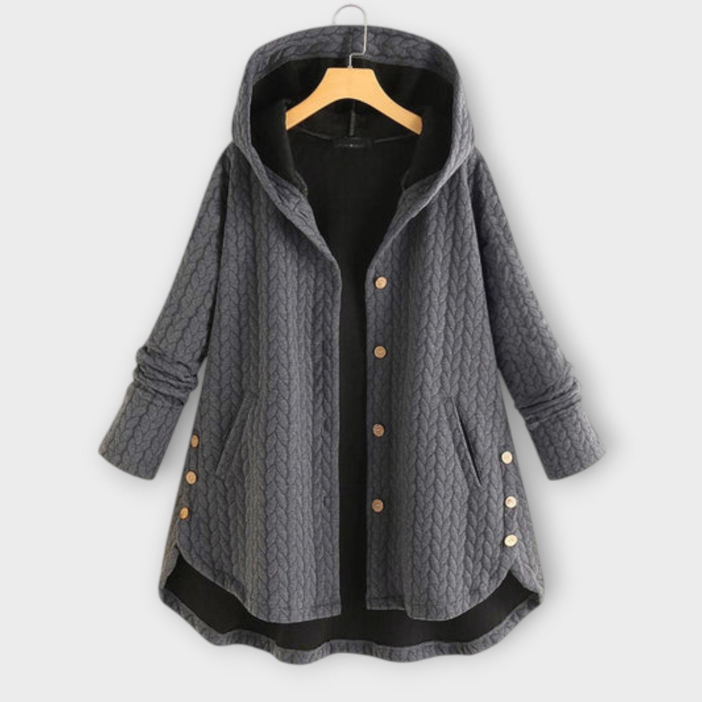 Lerina – Warme Jacke mit Knöpfen