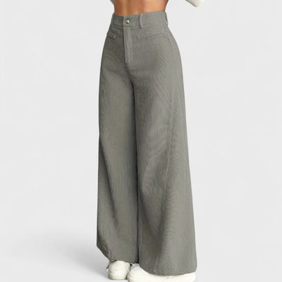 Rida - Damen Hochtaillierte Hose mit weitem Bein