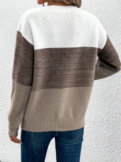 Calista - Eleganter Pullover mit langen Ärmeln und fallenden Schultern