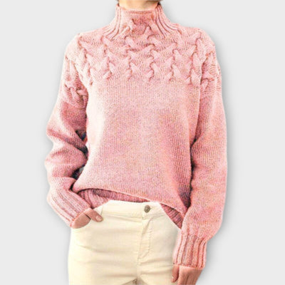 Eva - Damenpullover mit Zopfmuster