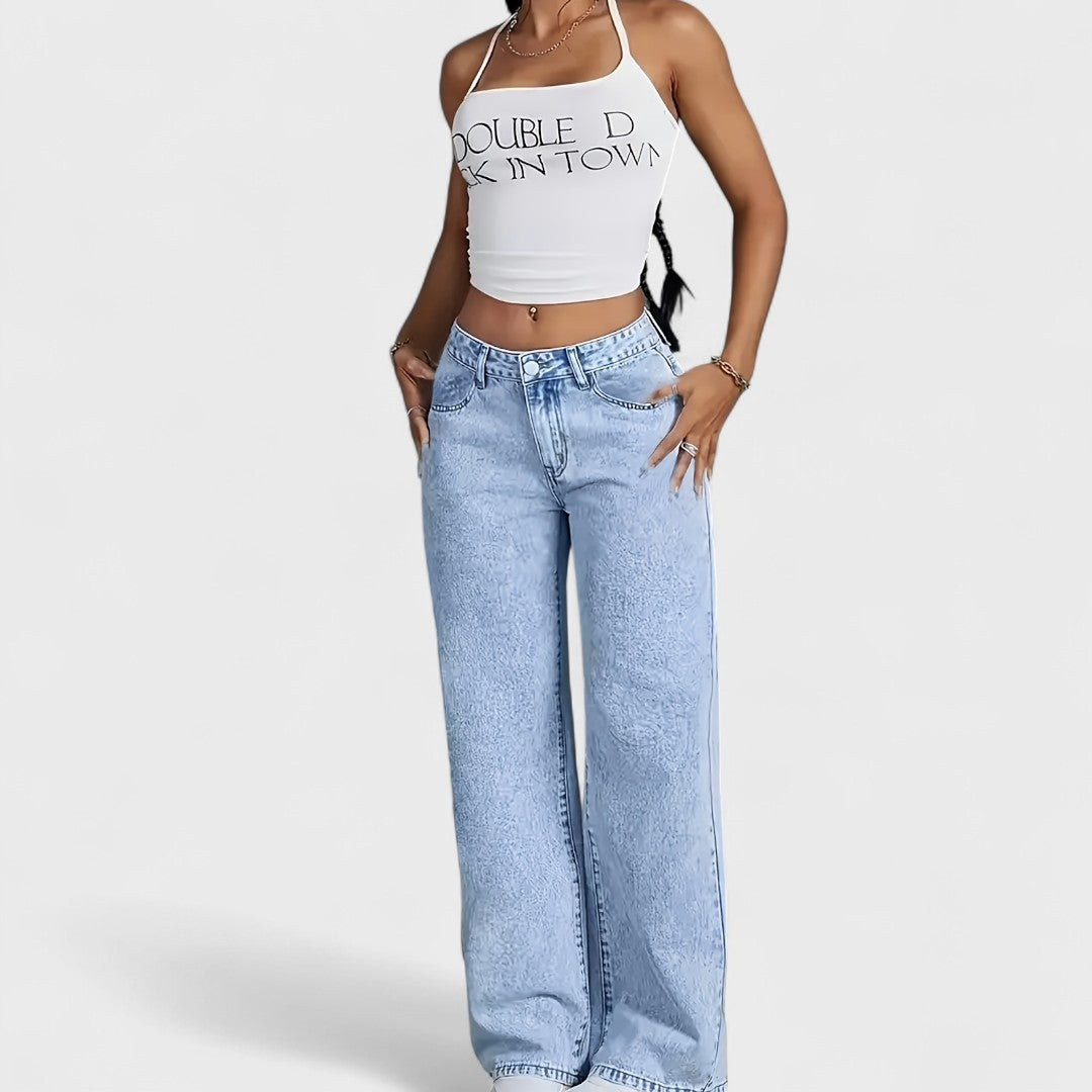 Mara - Weite Damenjeans mit geradem Bein