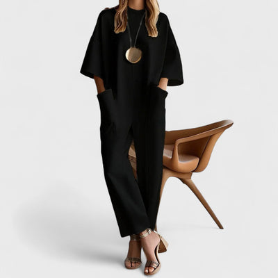 Emmy - Eleganter Jumpsuit mit kurzen Ärmeln