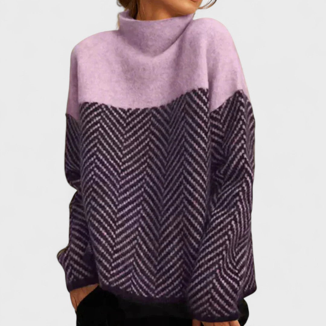 Malene - Hochgeschnittener Pullover aus Baumwolle