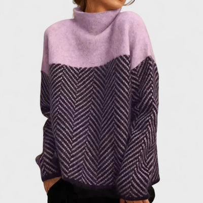 Malene - Hochgeschnittener Pullover aus Baumwolle
